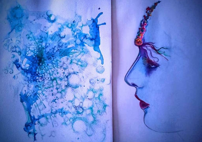 Illustration de Véronique Soriano Mallorquin pour le livre La Voie de l'IA