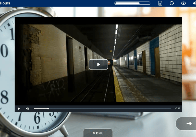 Screenshot of a Launch course with embedded video.