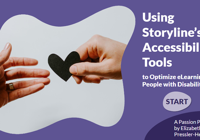 Screenshot of a welcome screen for a slide based eLearning course.