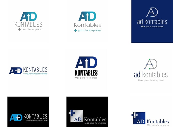 Diseño de marca gráfica (Logo), tarjetas de presentación despacho contable