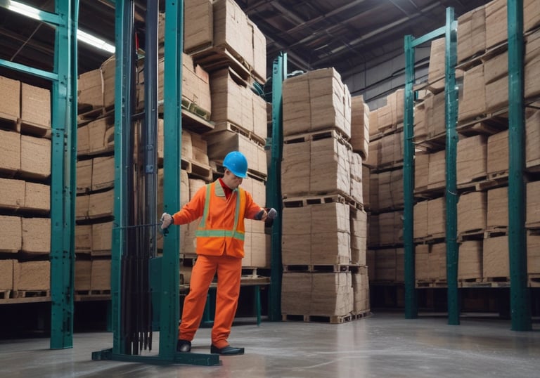 a man riding a skateboard down a street next to tall buildings
