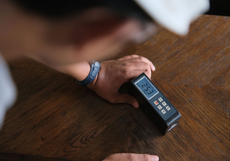 Furniture quality control measurement during production