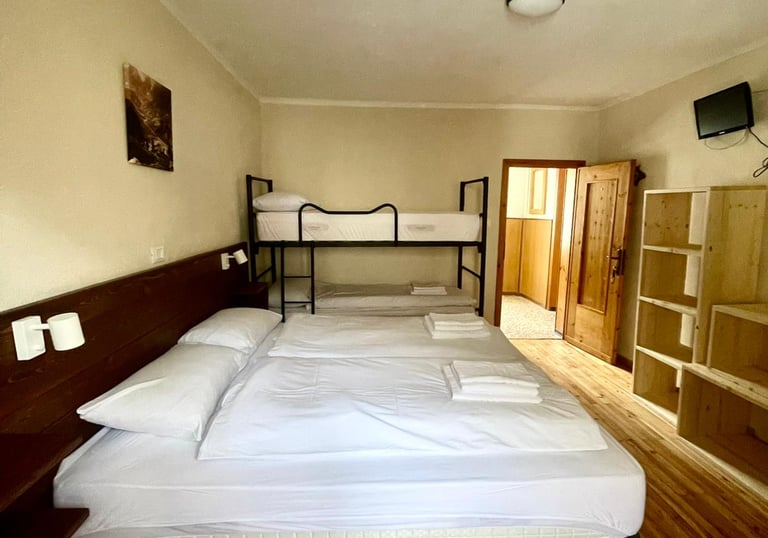 camera quadrupla hotel miramonti prali