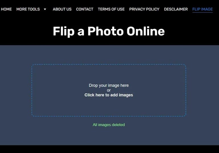image flipper online - home screen.