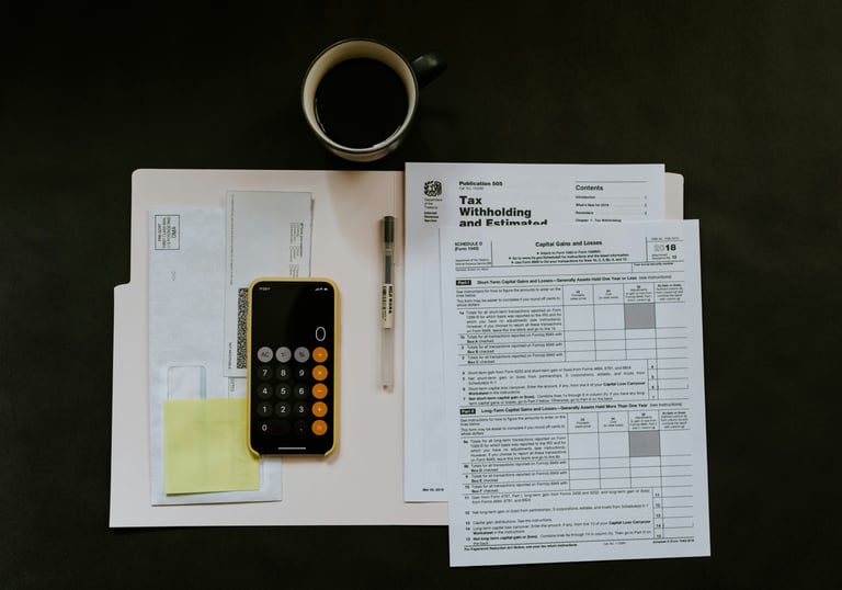 Calculation of tax at the desk