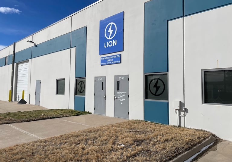 Front door entrance to industrial building