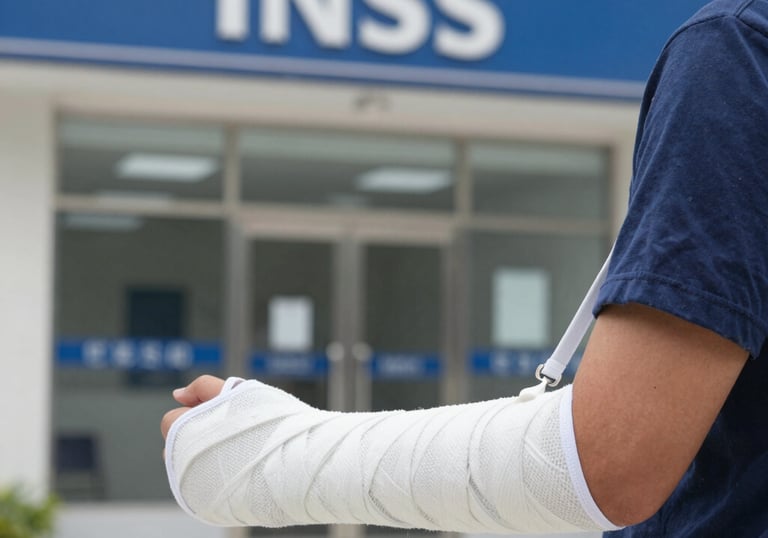 Justice scales balanced on a wooden desk with legal books in the background.