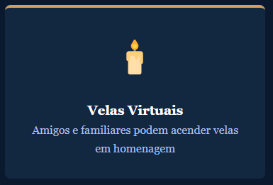 imagem demonstra como o site cemitério araçá sao paulo recebe velas para uma pagina memórias online