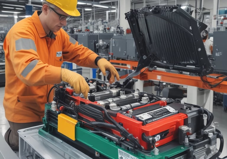 A ship being constructed in a modern shipyard.
