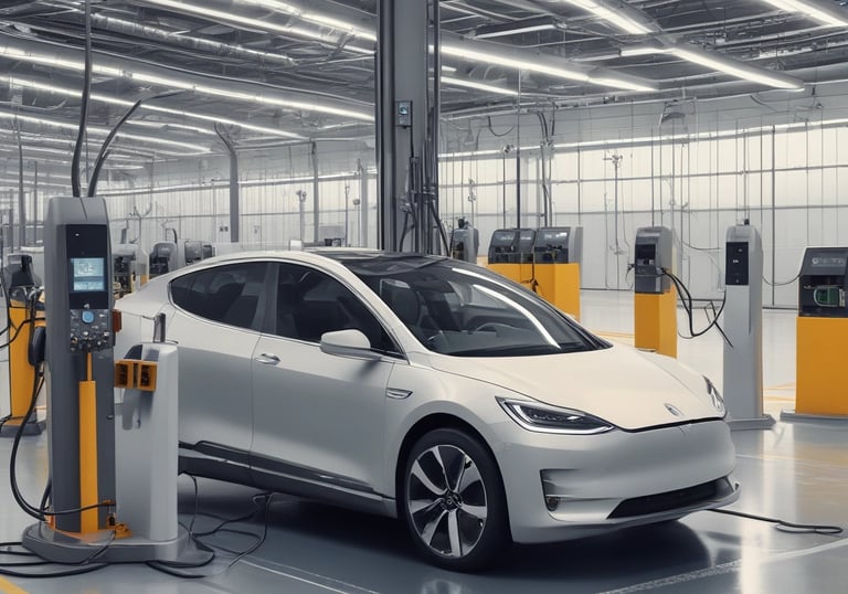 A professional examining semiconductor components.