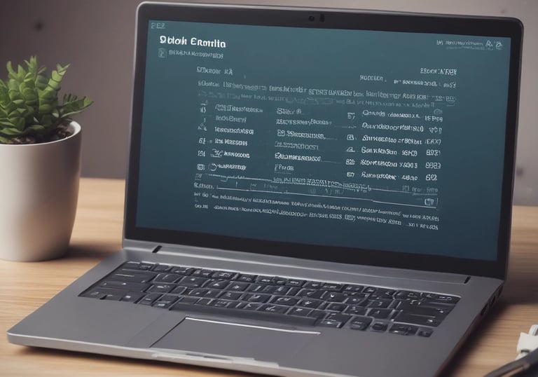 A simple and modern website layout displayed on a computer screen.