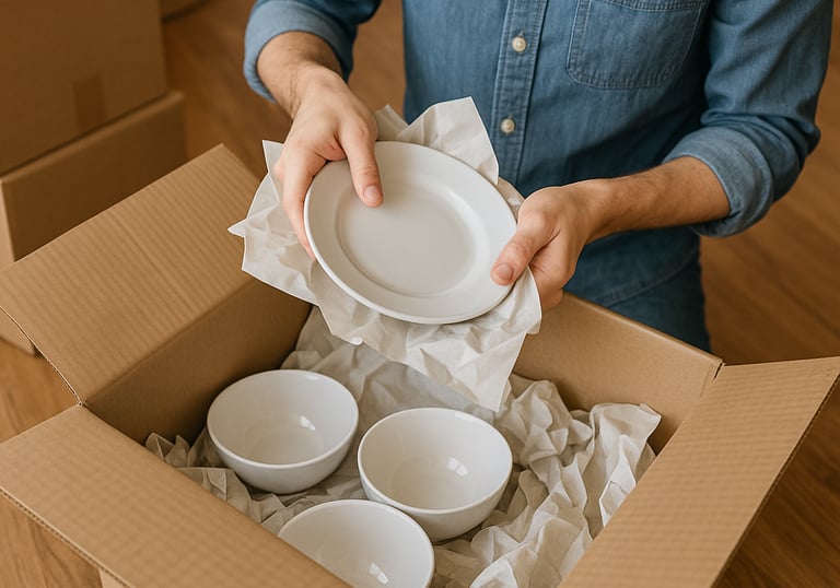 embalagem de louças