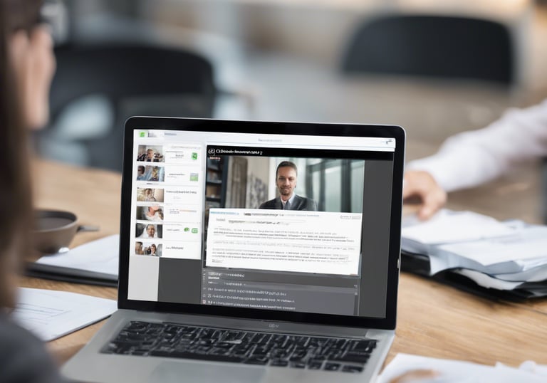 Large blue letters 'AI' stand prominently on a surface covered with a pattern of hexagonal shapes. Dark swirling lines intersect around the letters, creating a sense of motion and complexity. The background has a metallic sheen with a futuristic, digital style.