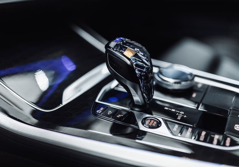 WestSide Garage salono cheminis ir sausas valymas - BMW X5 pavarų perjungimo svirtis