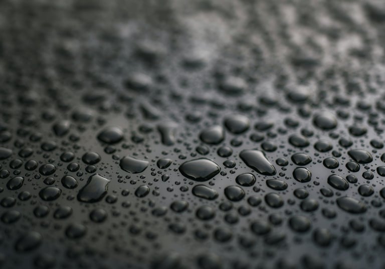 WestSide Garage keraminė danga ant automobilio kapoto – vandens lašų efektas