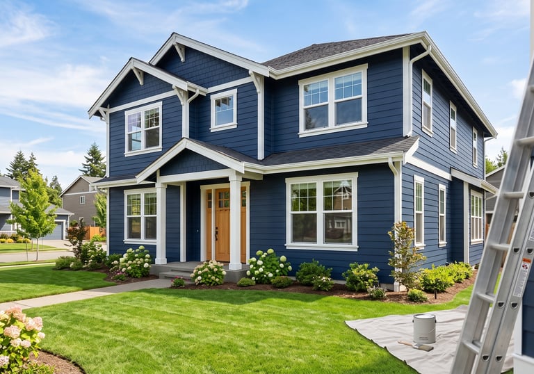 Freshly painted house exterior by Cherek Painting