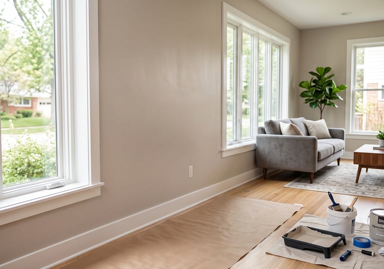 Freshly painted interior room by Cherek Painting