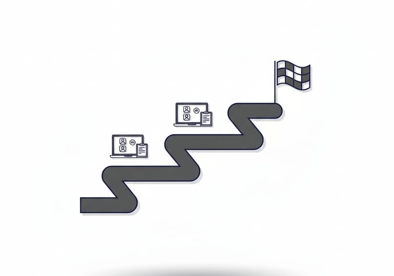 Hoja de ruta de 12 semanas en tres fases con sesiones semanales.