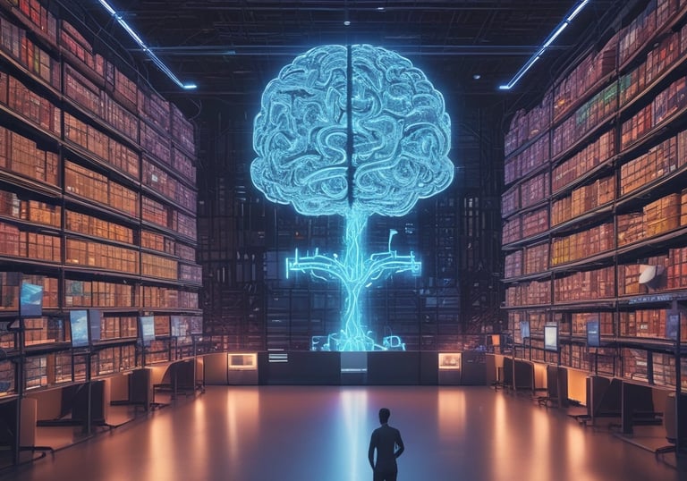 An aerial view of a large distribution center or warehouse with several loading docks and parked trucks. The area is organized with clear lines and parking spaces. The roof of the warehouse is visible, highlighting its industrial design. There are a few cars in the parking area, indicating activity but not congestion.