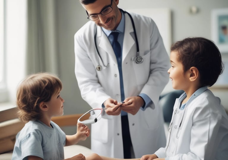 a woman in a mask and a nurse in a mask