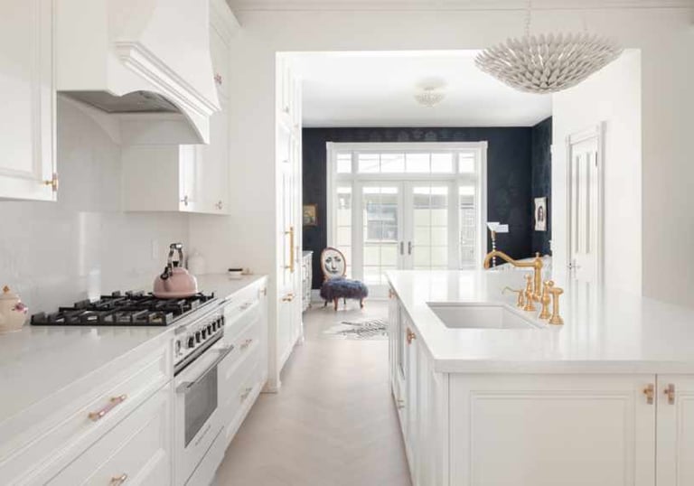 a modern white kitchen