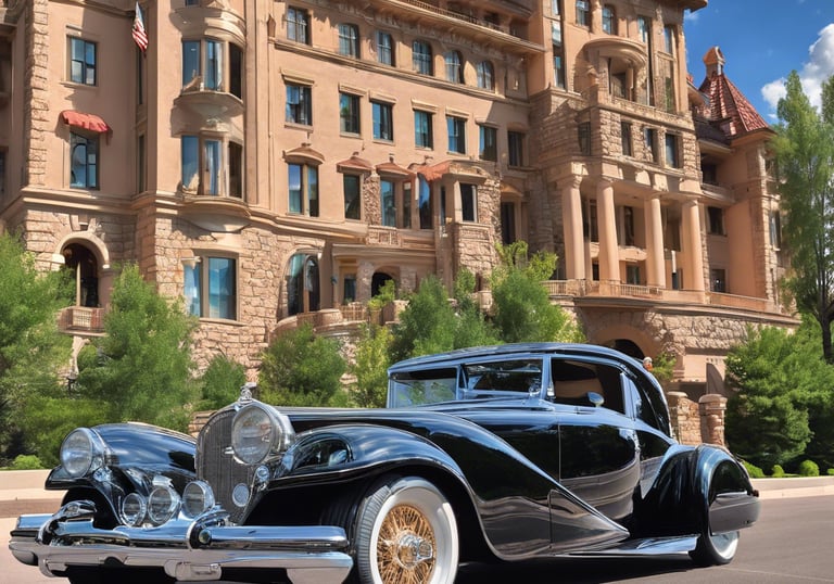 A city street with cars parked on the side of the road