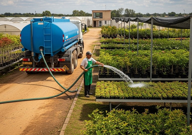 water tanker supply to nursery in dubai