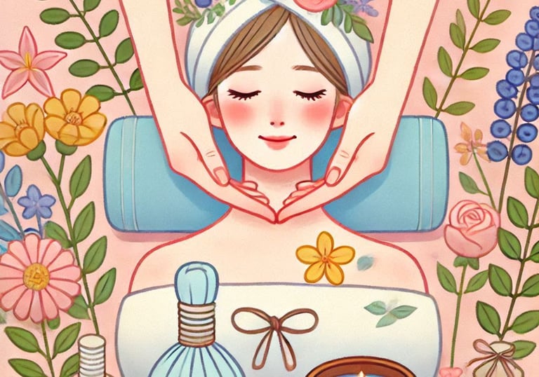 premier contact au massage du visage