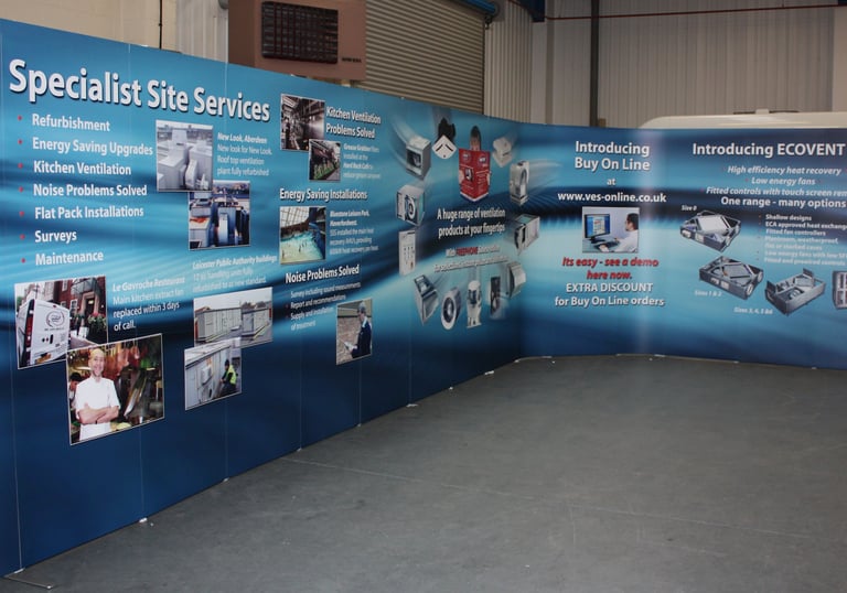 L Shaped Pop up Exhibition Stand