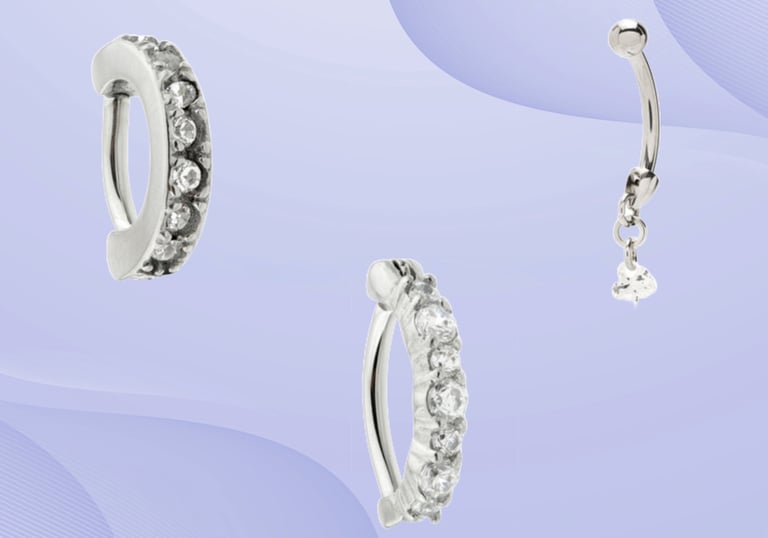 Titanium eyebrow piercing jewellery bar Montrose & Stonehaven