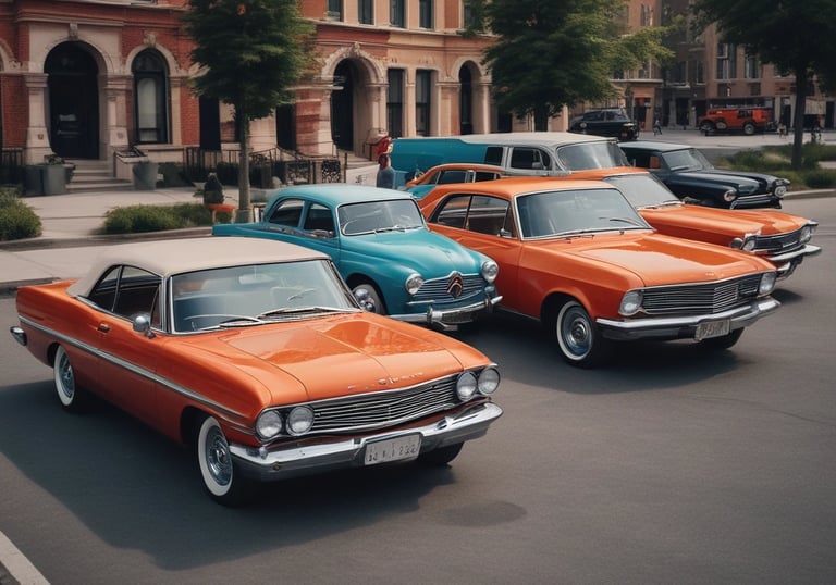 A tall, modern office building with a beige facade, rectangular windows, and multiple stories. The structure features an attached smaller building with large glass panels. Several flagpoles are in front, and two people are walking along a pathway at the building's base. The name 'ERGO' is visible on the building.