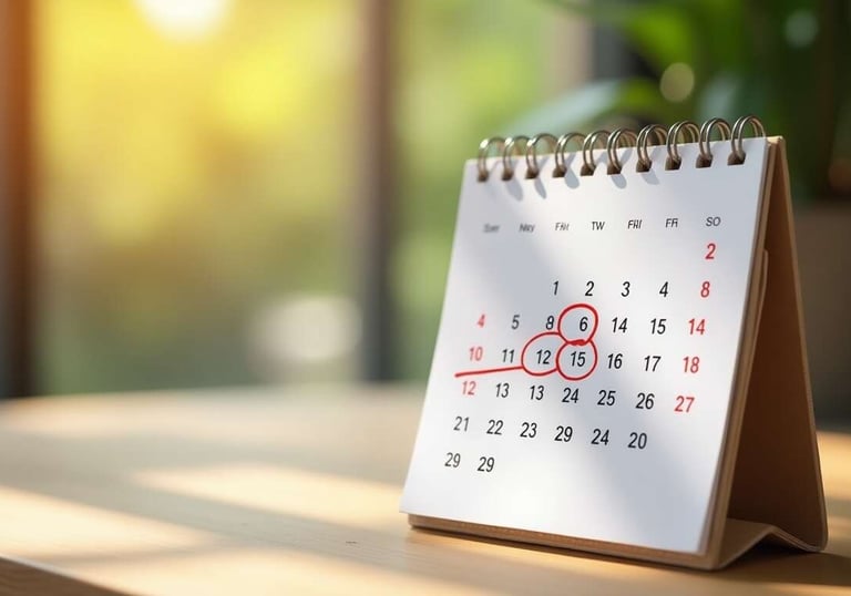 un calendrier papier