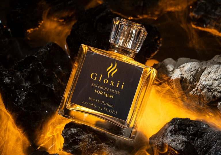 SAFFRON DUSK by Gloxii premium spicy scent product image.”