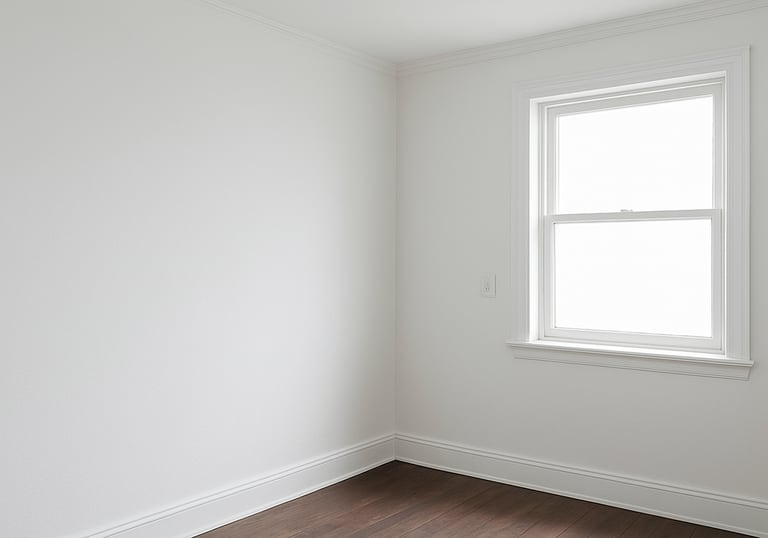 a room with a window and a window