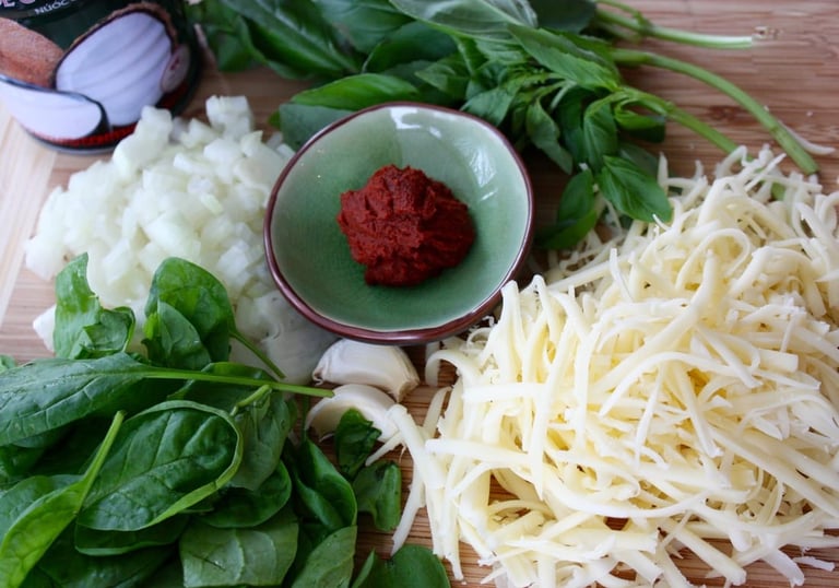 ingredients for Tasty Thai pizza