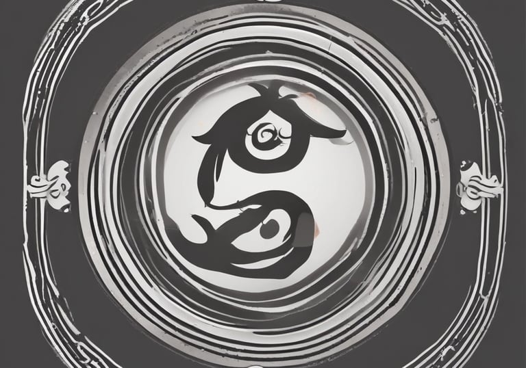 Yin yang symbol, circle of life