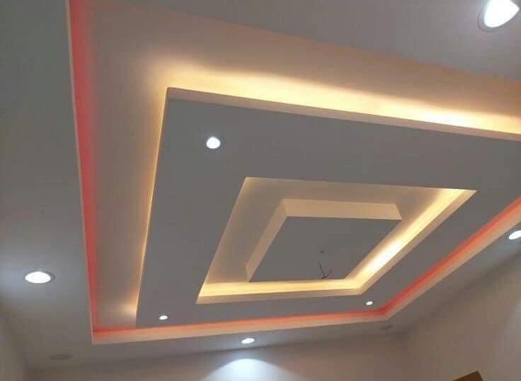 Modern ceiling design with LED lighting by Garnet Painting & Remodeling GA – Quality interior remodeling services.