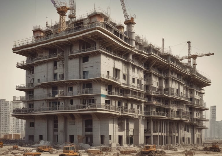 A professional consultant reviewing construction plans.