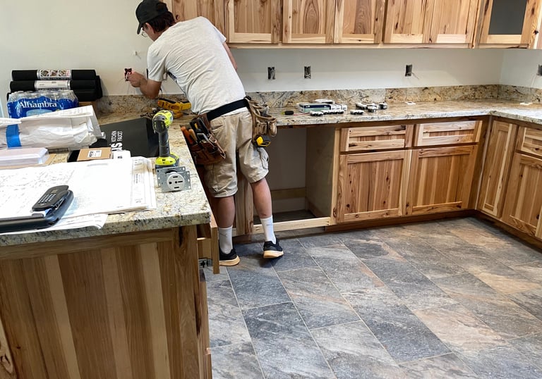 Installing outlets in a kitchen remodel