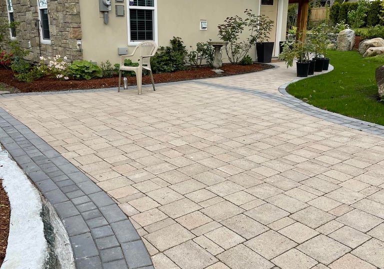 block paver installation on driveway in nanaimo