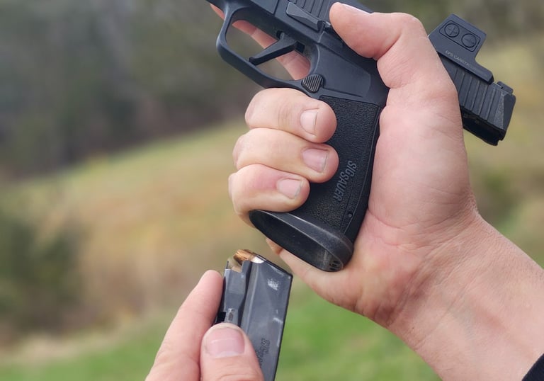 Reloading defensive firearm.
