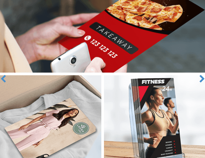 a woman holding a pizza box with a pizza box