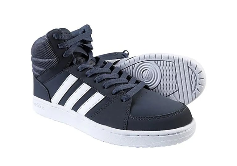 a pair of shoes with a white and black shoelaced on the side