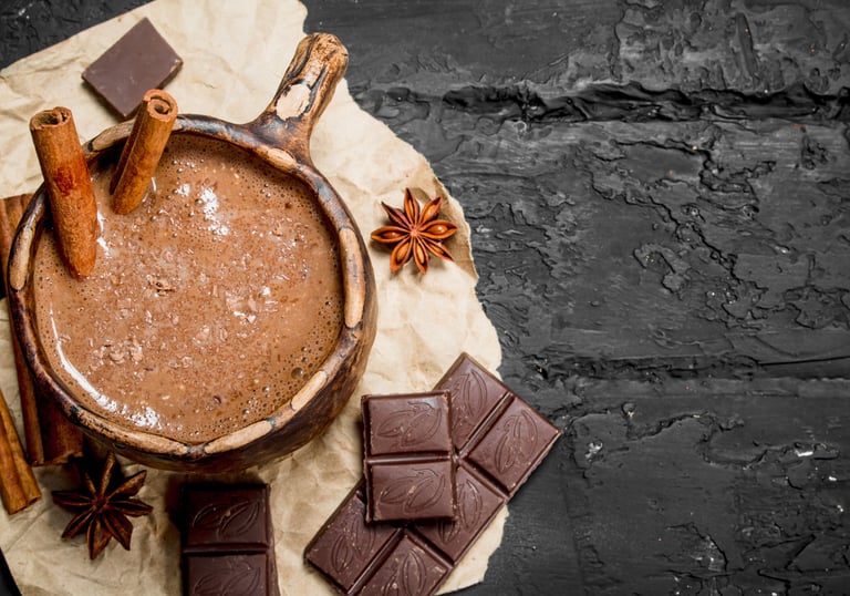 Bebida caliente a base de Cacao con leche