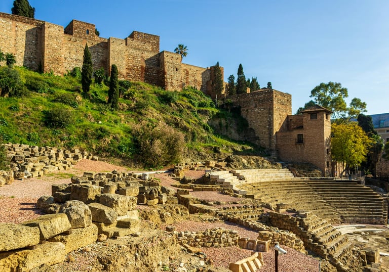 Moorish fortress Alcazaba in Málaga