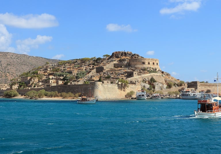 Rocky fortified Spinalonga Island