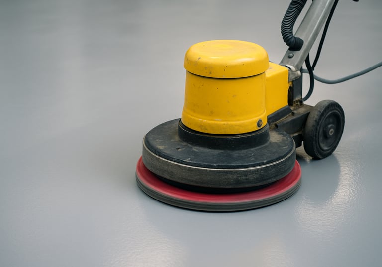 Industrieboden polieren - Pflege oder Sanierung?
