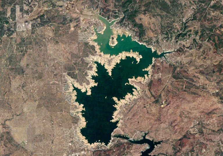 Satellite view of Lake Buchanan