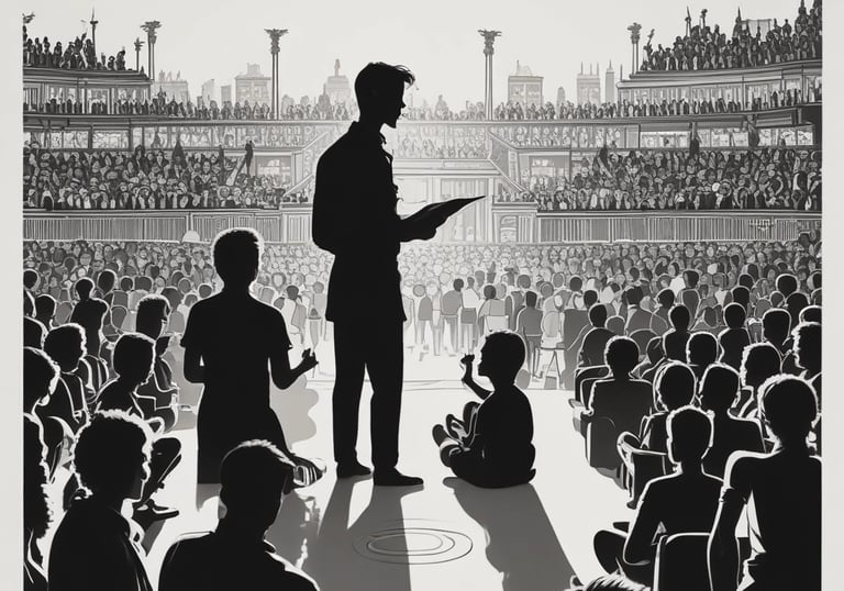 girl's left hand wrap around toddler while reading book during golden hour