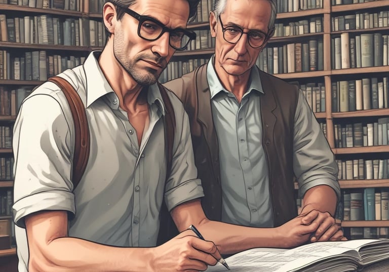 Write Ideas book on brown wooden board